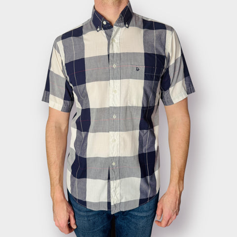 90s Christian Dior Navy Checkered Shirt