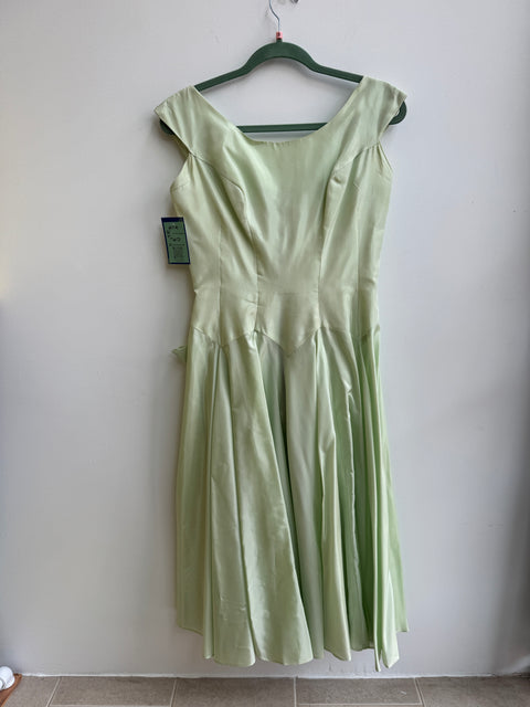 50s Celery Green Formal Dress