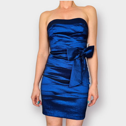 90s Teeze Blue Strapless Party Dress Size S