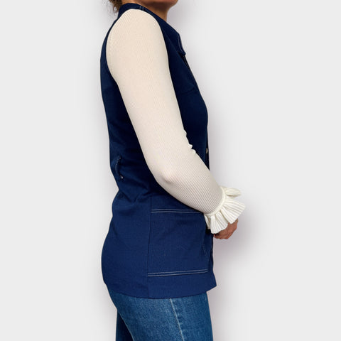 70s navy Tunic Vest Top Size S