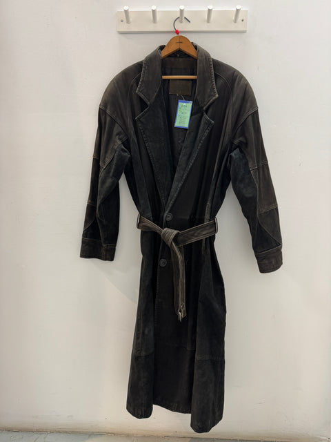 90s Forte Leather Belted Trench Size M/L