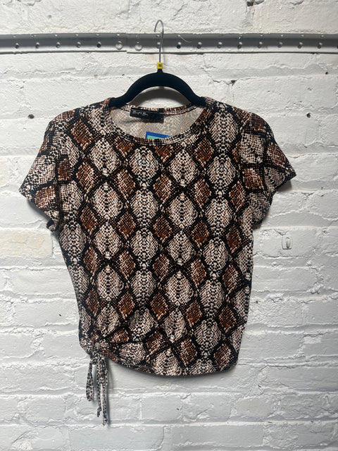 Y2K Brit & Bri Snake Print Top Size M