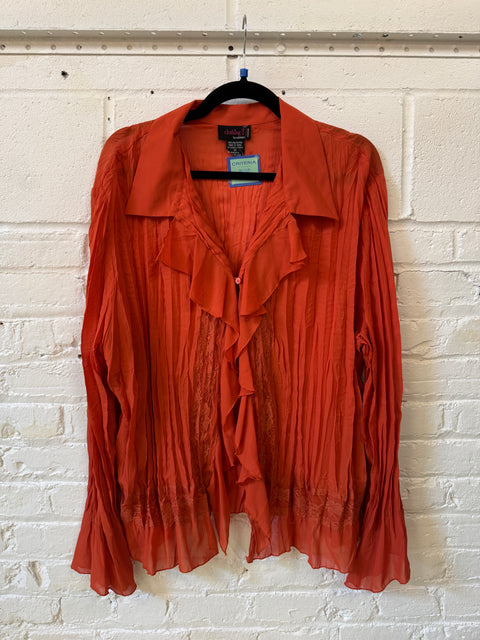 Y2K Clothing Co Orange Blouse Size 2X