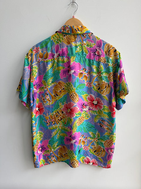 00s Restless Clothiers Tropical Silk Blouse Size S