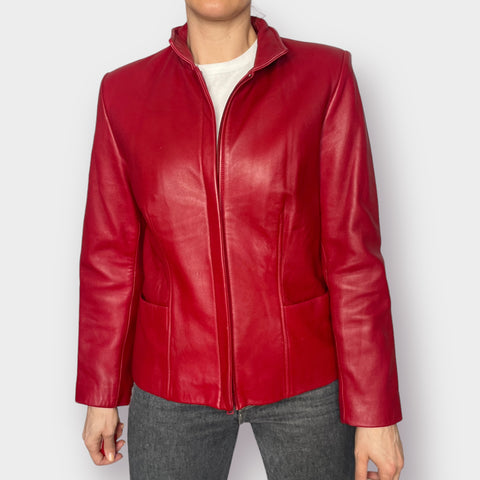 Reaction Kenneth Cole Red Leather Jacket