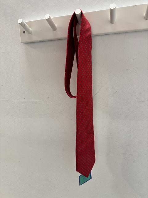VTG Christian Dior Red Silk Tie