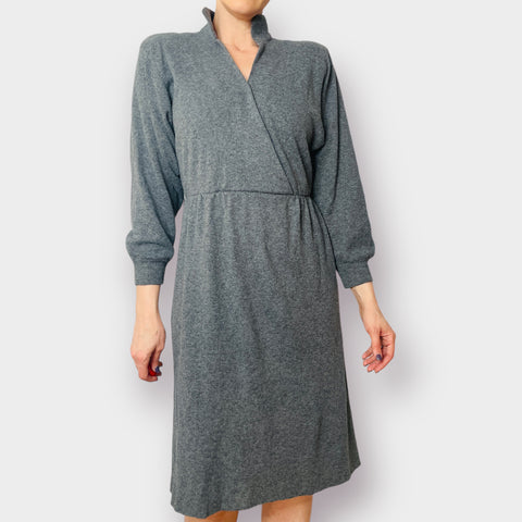 80s Willi of California Gray Sweater Dress Size S