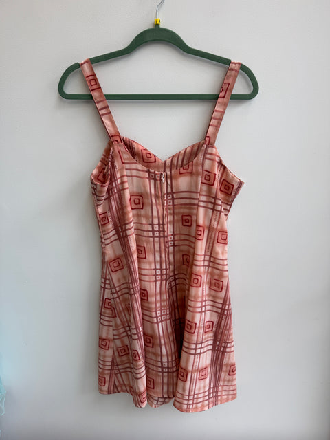 90s I.C.I Peach Romper size M