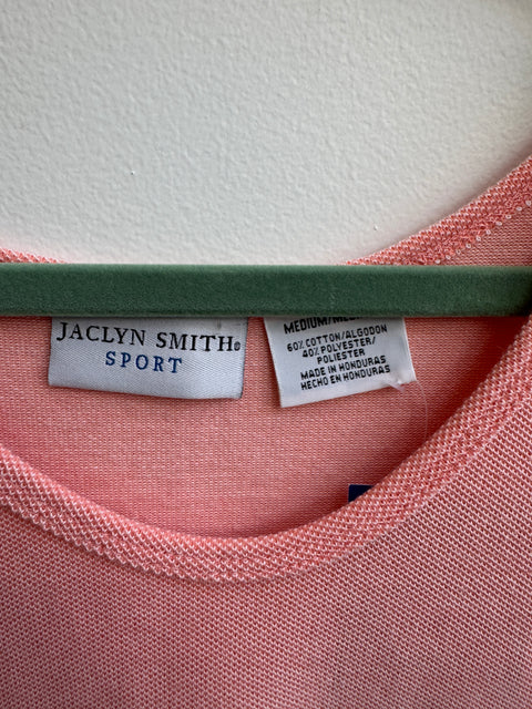 90s Jaclyn Smith Sport Pink Orange Tank Size M
