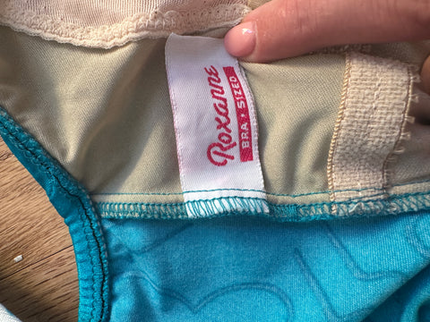 80s Roxanne Teal One Piece Swimsuit Size M