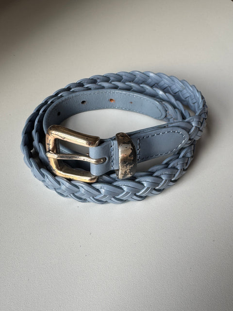 Talbots Light Blue Leather Belt Size L