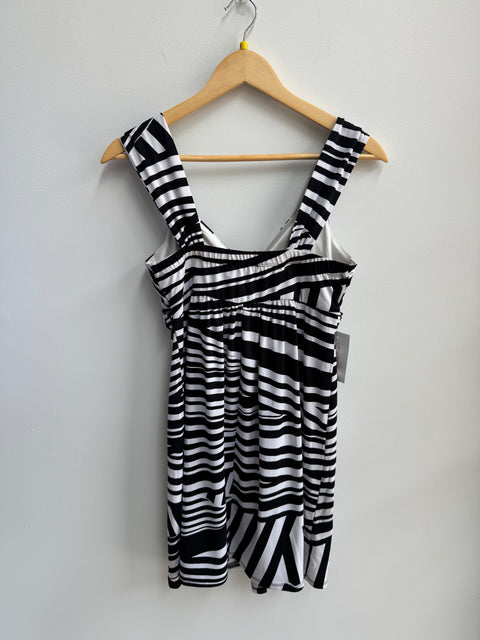 00s JFW Black White Mini Dress Size M