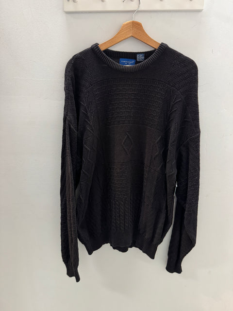 90s Towncraft Black Sweater Size XL