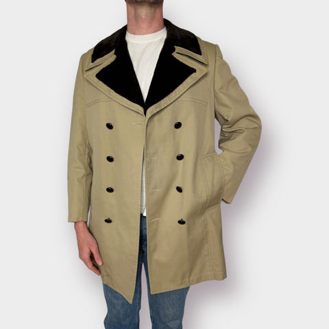 70s London Fog Faux Fur Lined Coat Size 38