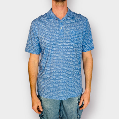 Peter Millar Blue Car Polo Size L