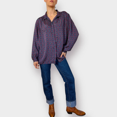 80s Pendleton Medallion Print Blouse Size XL