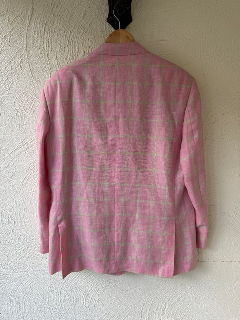 Peter Millar Pink Lime Plaid Blazer Size 44R