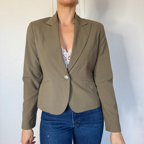 2000s Signature by Larry Levine tan blazer Size 6