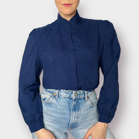 80s Essentially Separate Navy Blue Blouse
