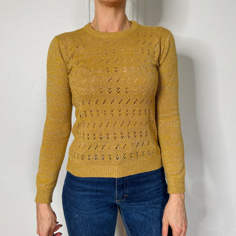 70s Gyn Tot Les Gold Sweater size S