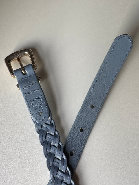 Talbots Light Blue Leather Belt Size L