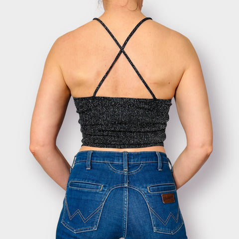 90s Sparkle Cross Back Tank Size M