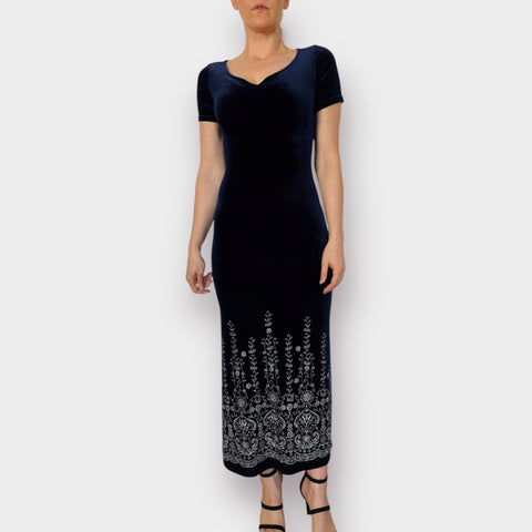 90s ing ca Navy Maxi Dress Size S
