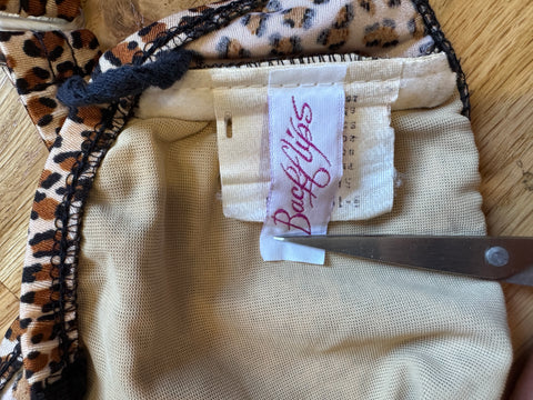 90s Cat Print Strapless Bikini Size XS/S