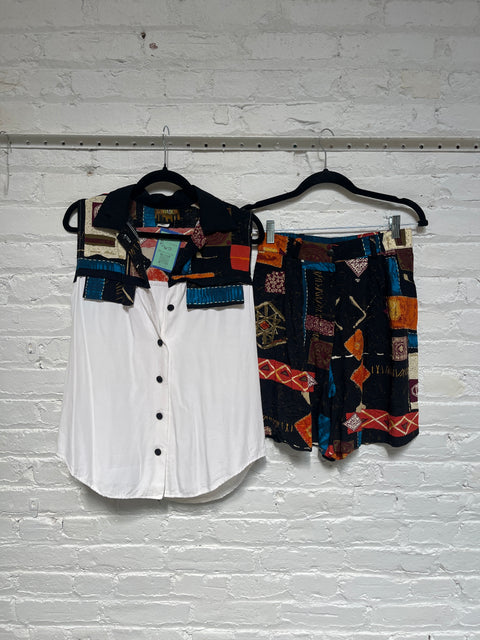 90s NY Invasion Shorts Set Size S