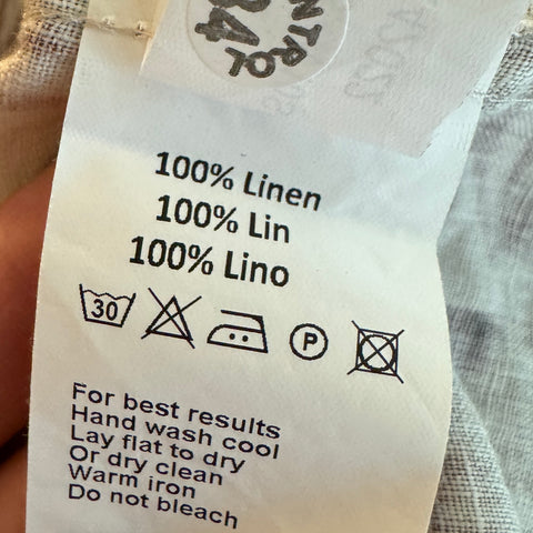 Peter Millar Tan Leaf Linen Shirt Size XL