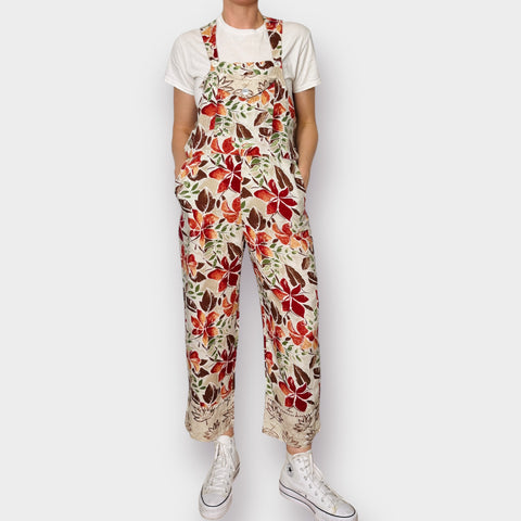 90s White Stag Leaf Overalls Size S/M