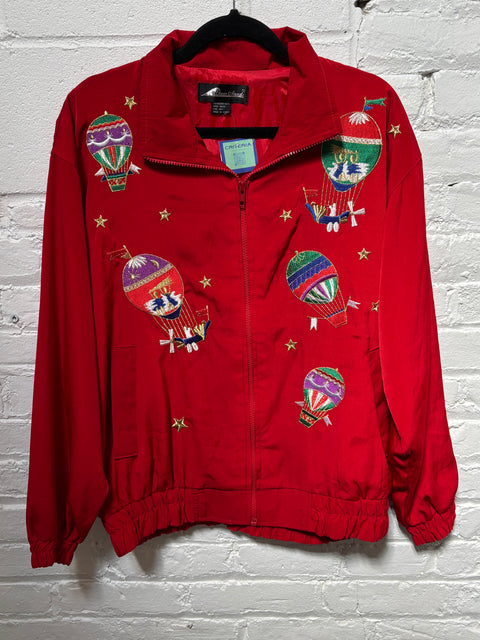 80s Ocean Accents Hot Air Balloon Jacket Size L