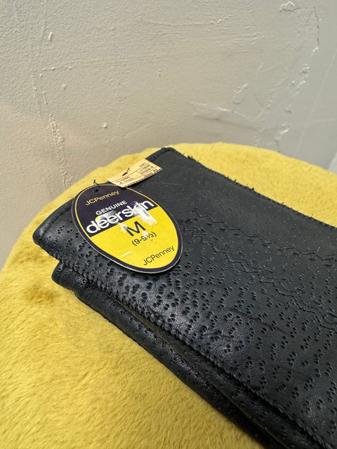 JCPenney Black Leather Gloves