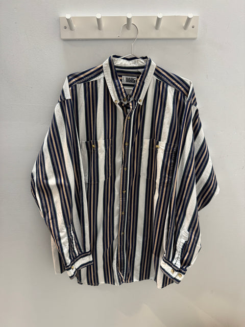 90s Basic Editions Striped Button Down size XLT