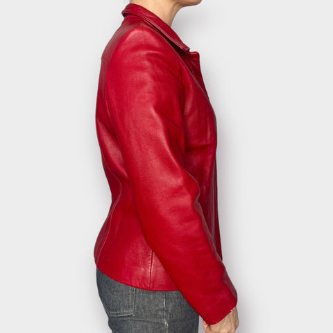 Reaction Kenneth Cole Red Leather Jacket
