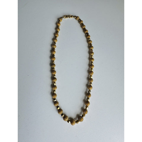 Vintage Trifari Gold Bead Necklace 1930-1955 Crown Stamp