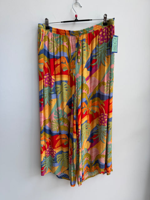 90s Christian Siriano colorful Palazzo pants Size L