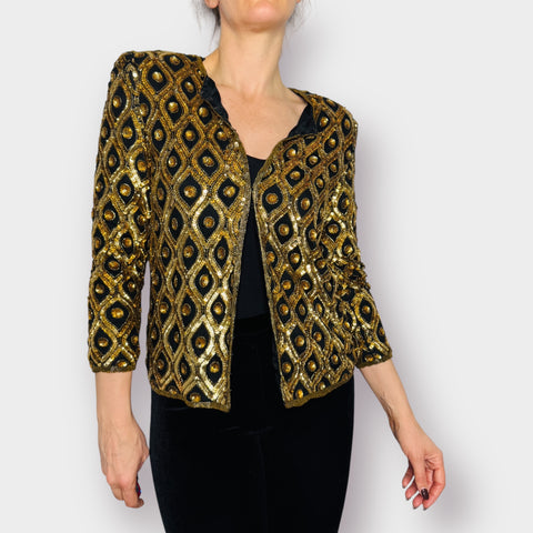 90s Stenay Sequin Jacket Top Size S