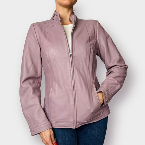 00s Bradley Lavender Leather Jacket Size L