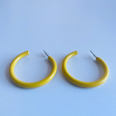 90s Yellow Metal Hoops