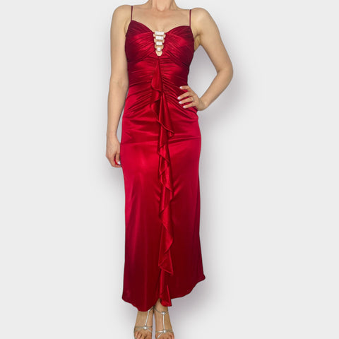 Y2K Masquerade Red long party Dress