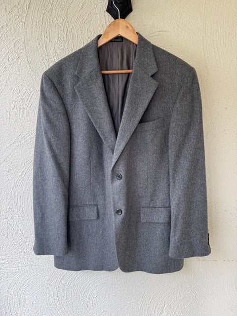 Oscar de La Renta Gray Wool Blazer Size 42R
