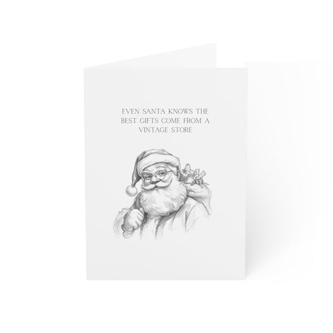 DIGITAL DOWNLOAD Vintage Lover Holiday Christmas Greeting Card Vintage Santa 4.25 x 5.5