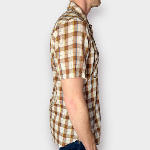 80s Levi’s Plaid Pearl Snap Size L