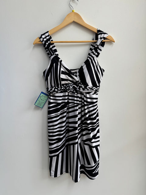 00s JFW Black White Mini Dress Size M