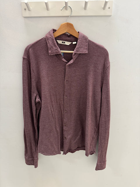 00s Joseph Abboud Burgundy Button Front size L