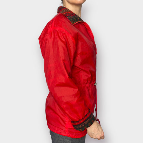 90s Fleece Lined Red Reversible Windbreaker Size M