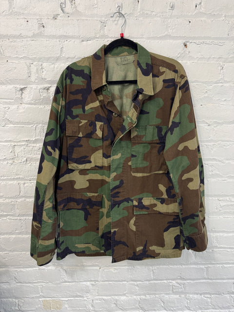 90s Camo Military Jacket Top Size M