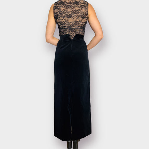 JCPenney Fashions Black Corduroy Maxi Skirt Size S