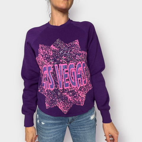 90s Lee Purple Vegas Sweatshirt Size M